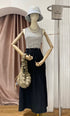 MATINEE Color Contast Sleeveless Adjustable Waist Drawstring Dresses